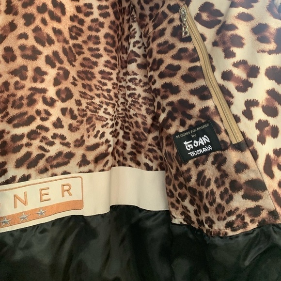 Bogner x Goan Thylmann Quilted Floral Patchwork & Leopard Print Goose Down Coat - Picture 9 of 16